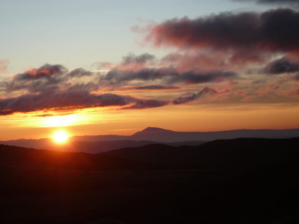 The view from the barn - Mont Ventoux at dawn.