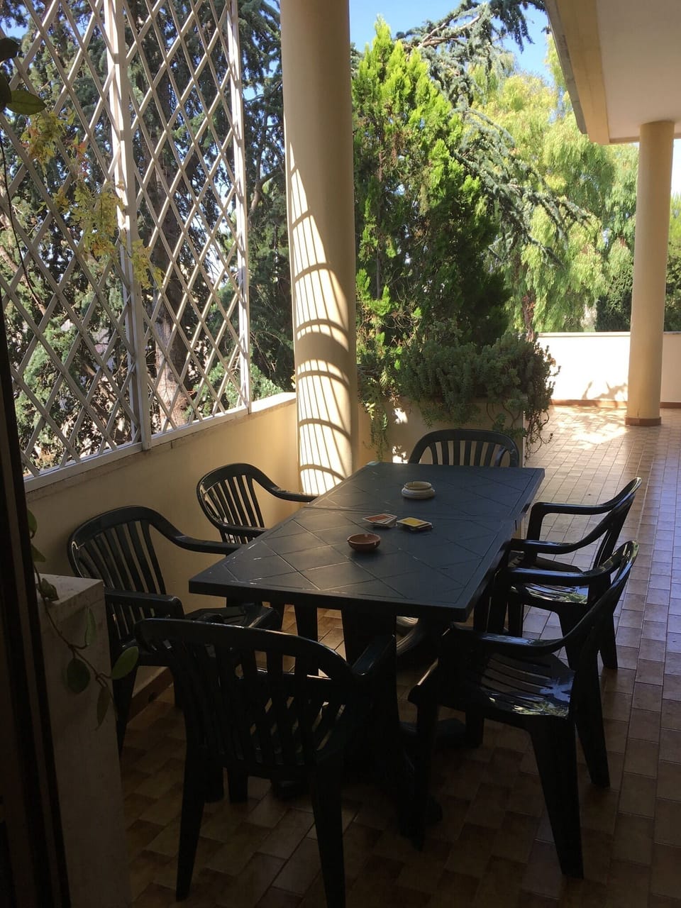 rear balcony sitting area