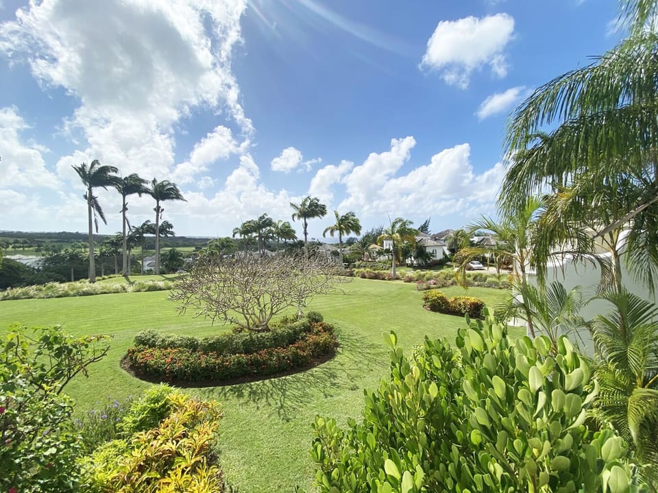 Stunning view from the terrace to the Caribbean Ocean
