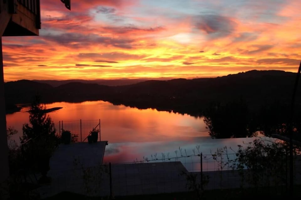 Sunset from the pool