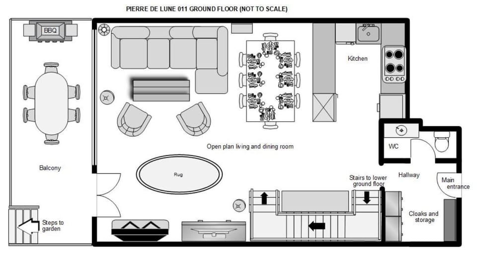Layout of the ground floor