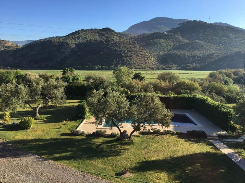Garden and the surrounding hills