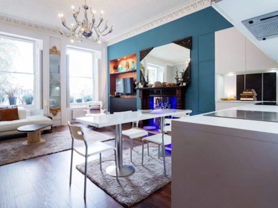 kitchen dining room lounge overlooking Clapham Common