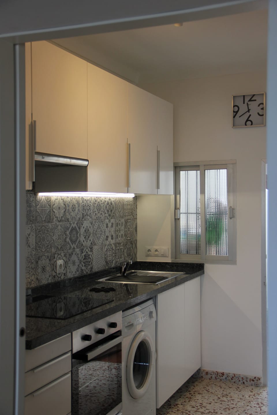 View of kitchen from lounge.