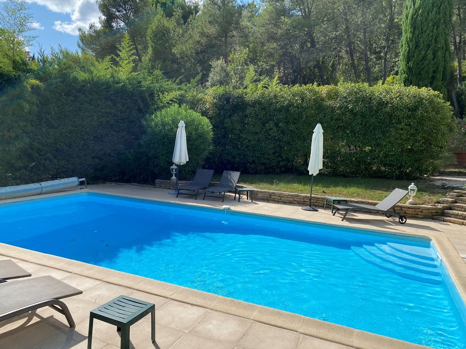 pool view from front garden