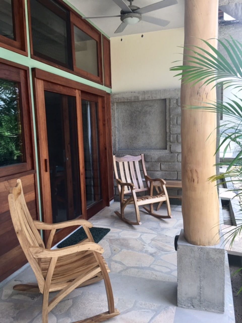 Relax and rock in the chairs, listening to the waves crash
