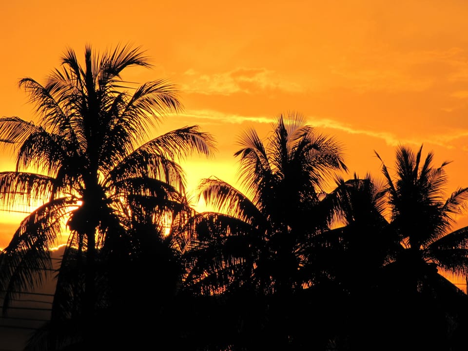 Sunset from the villa (zoomed of course!)