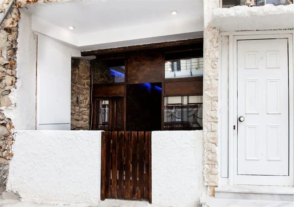 The white door is the main entrance