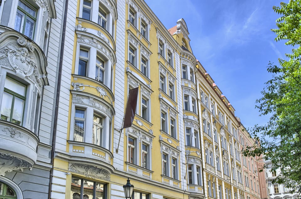 Renovated historical building in a quiet street
