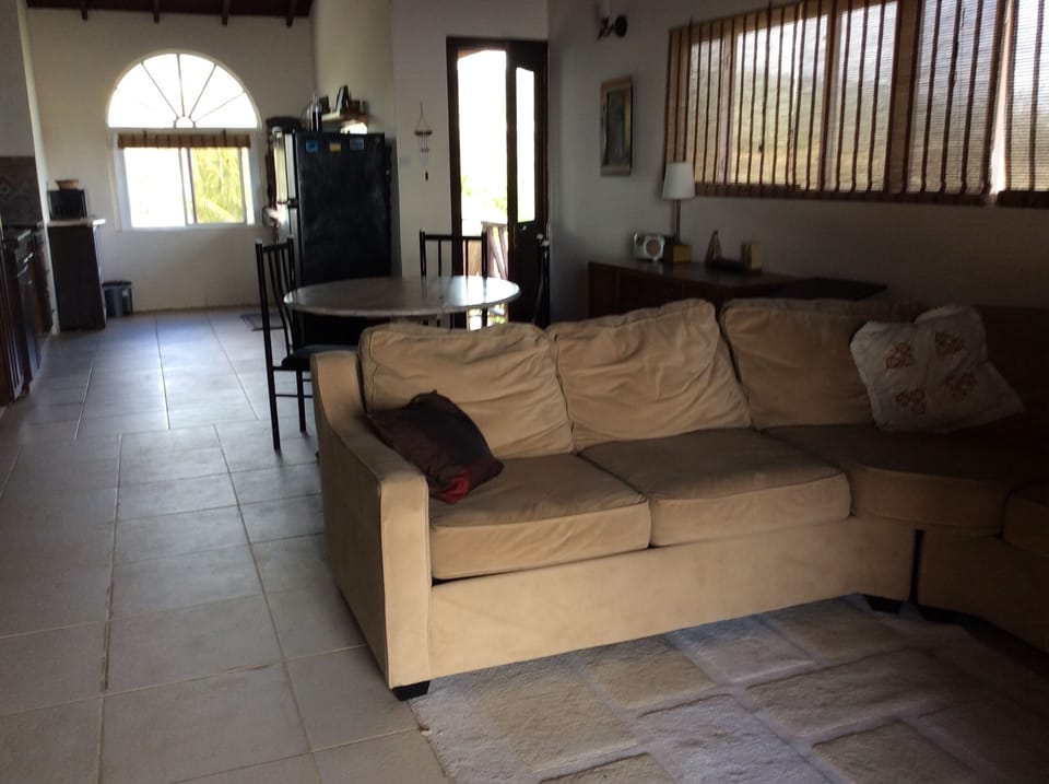 Comfortable sofa in the tv area!