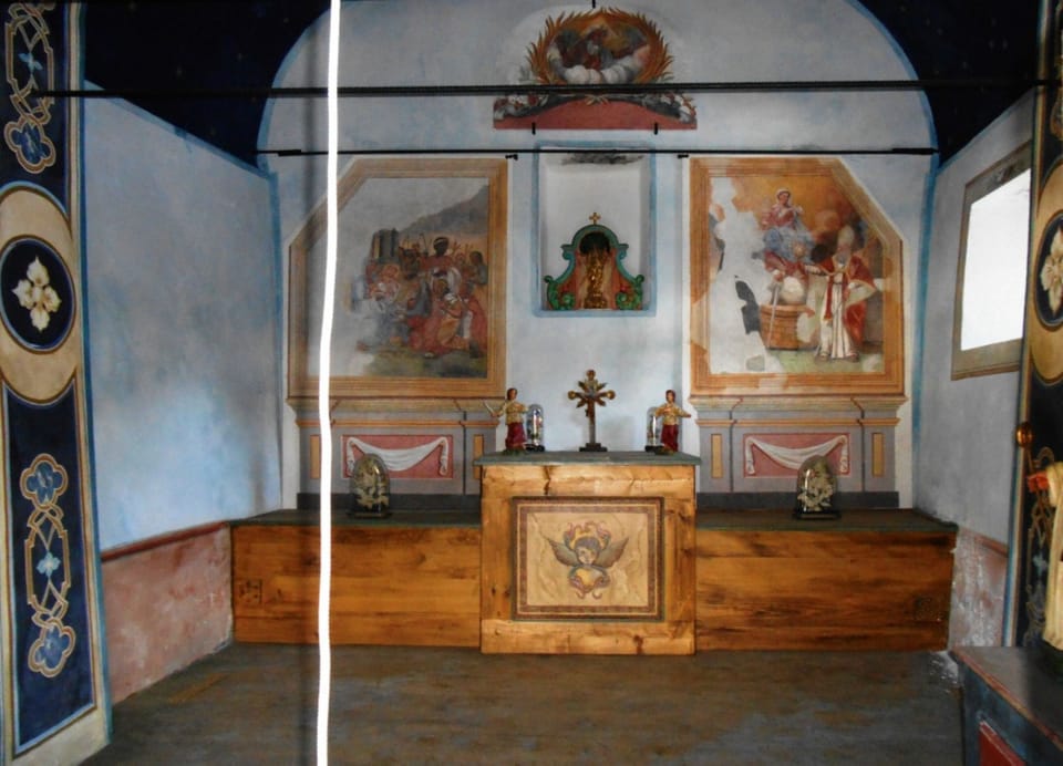 The chapel in La Gittaz opposite the apartment