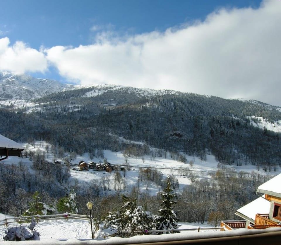 View from the balcony of the apartment across the valley