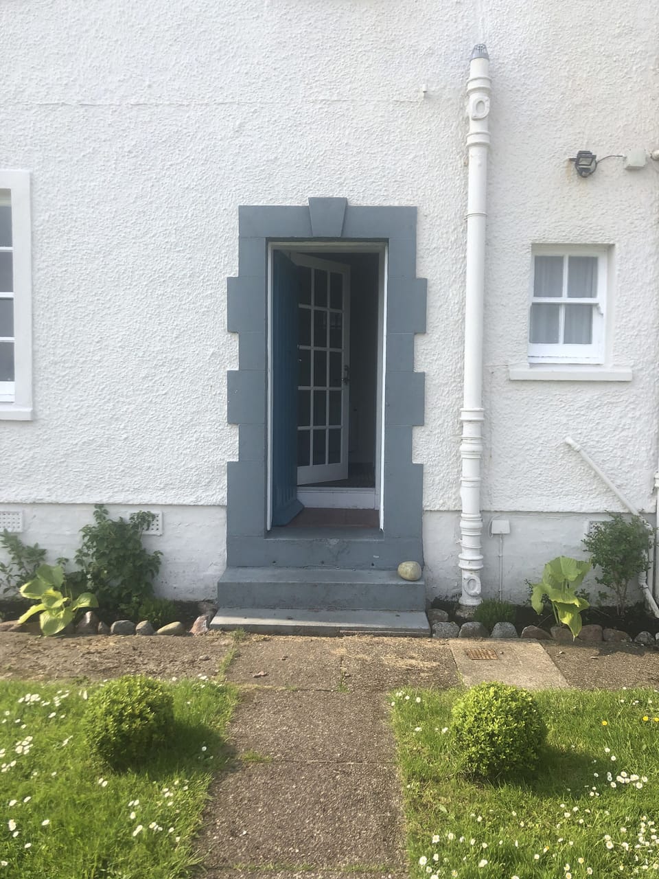 Front door of The Lighthouse Keeper's Cottage. 