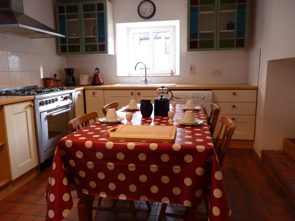 Our kitchen has been completely renovated and restored to its original glory.