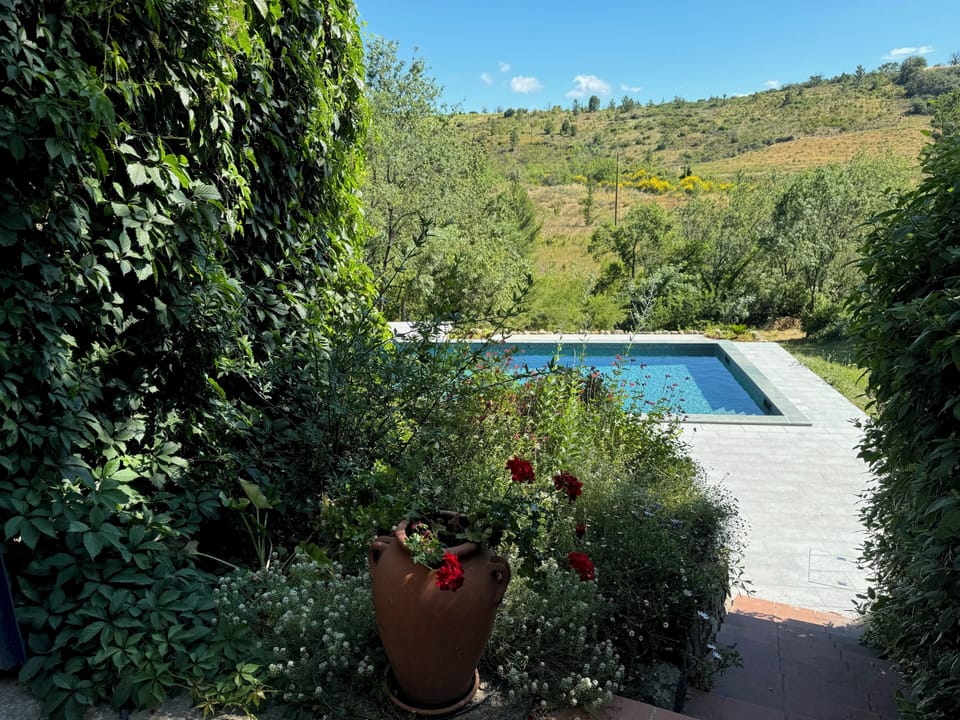 Passage towards the pool