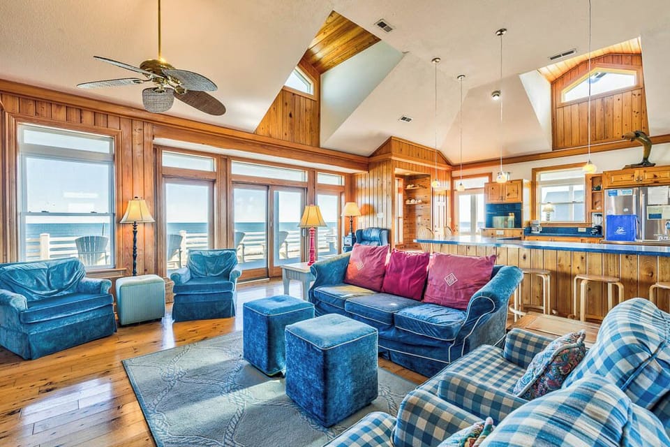 Top-Level Living Room with Deck Access