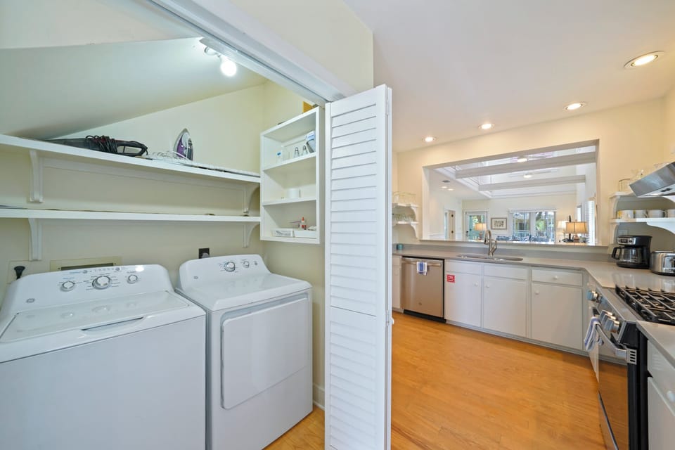 WASHER AND DRYER OFF KITCHEN