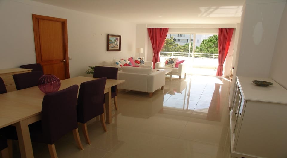 Living room with dining room
