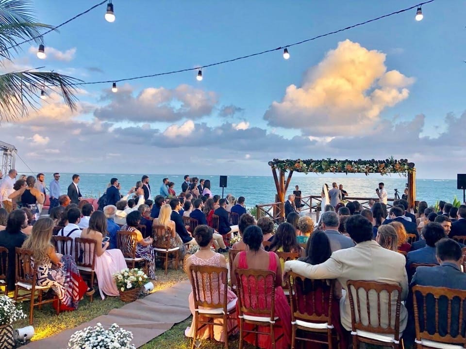 Outdoor banquet area