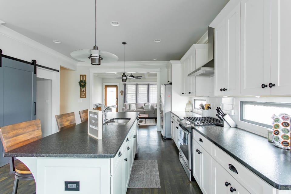 Kitchen with Pantry Under Stairs 