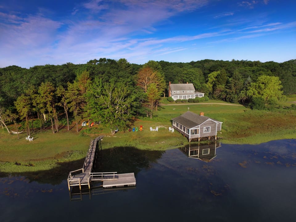 Ariel view of property