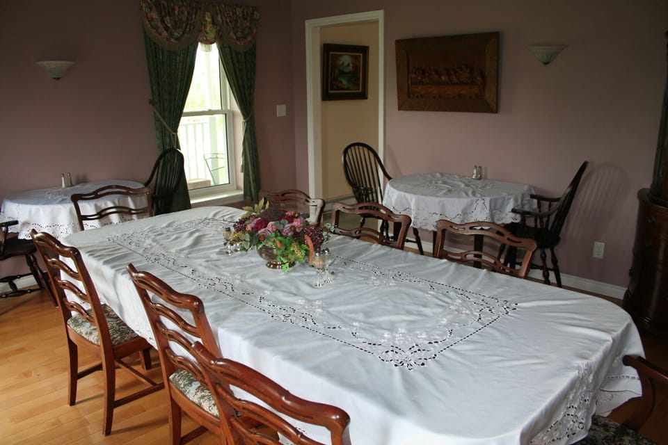 Dining Room with main table and 3 small tables