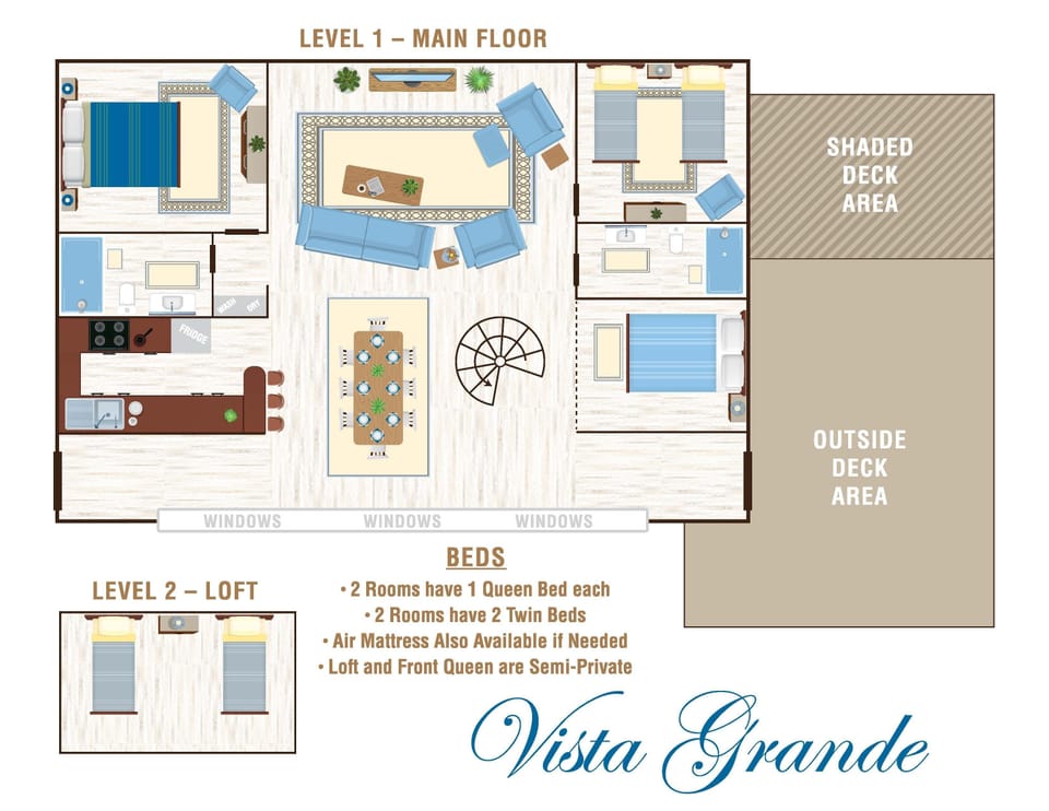Floor plan and layout of rooms