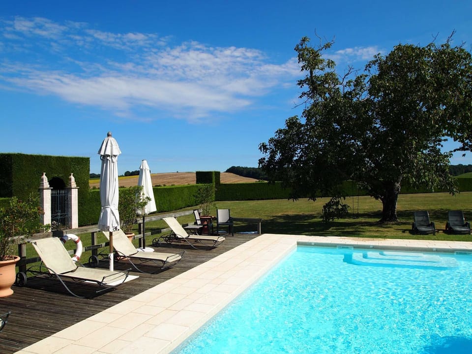 A pool with views