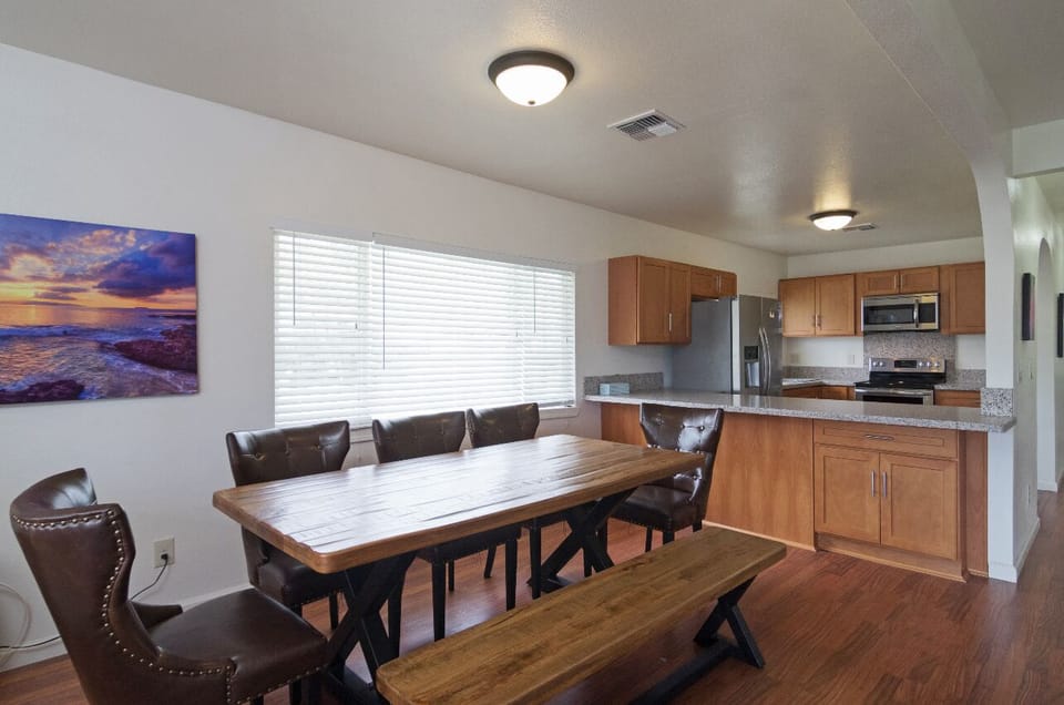 Large kitchen table to comfortably seat 9