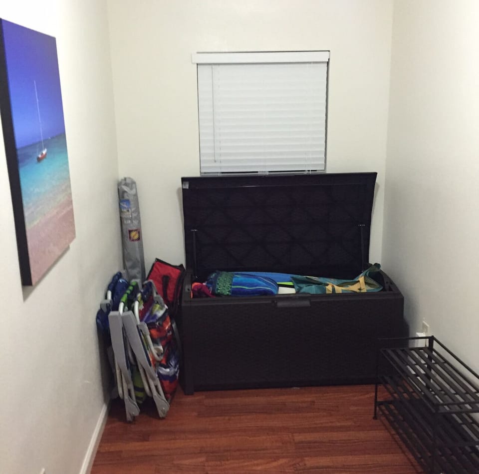 Treasure chest full of beach toys, snorkel gear and other equipment for your use