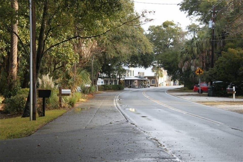 Standing in Front of the Cottage Looking East at the Crab Trap and Crabdaddy's