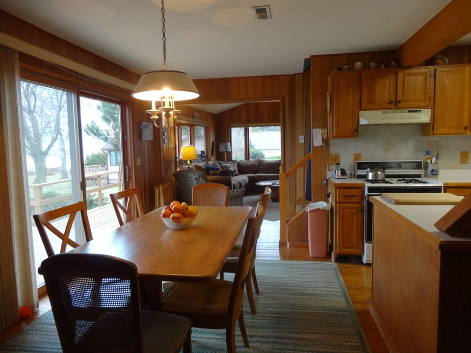 Dining area/kitchen view into living room