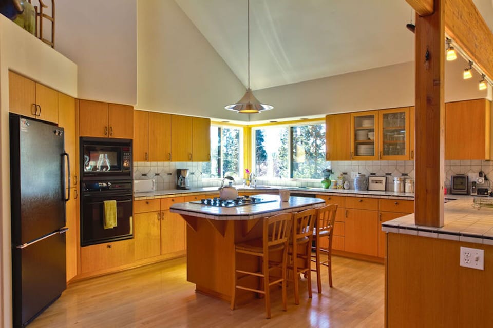 Spacious kitchen.  Great to cook and visit in.