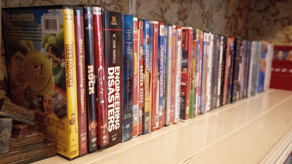 Wide variety of DVDs; including kid friendly options