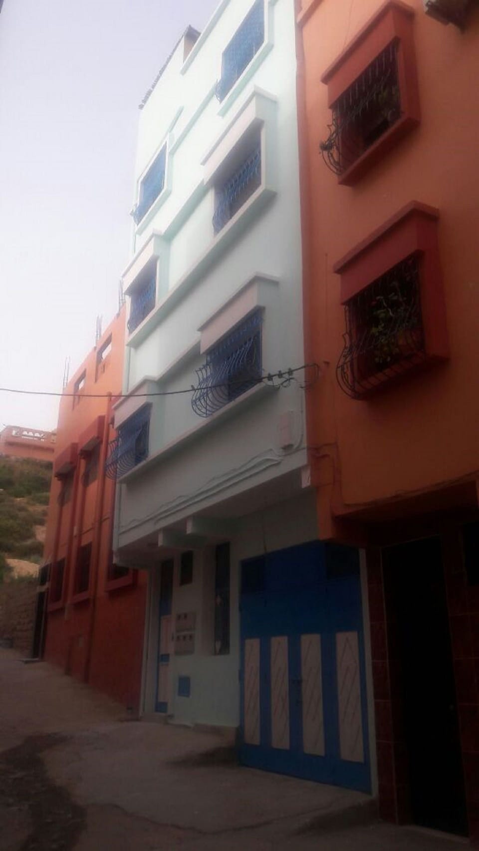 Home Exterior w/Blue n White garage