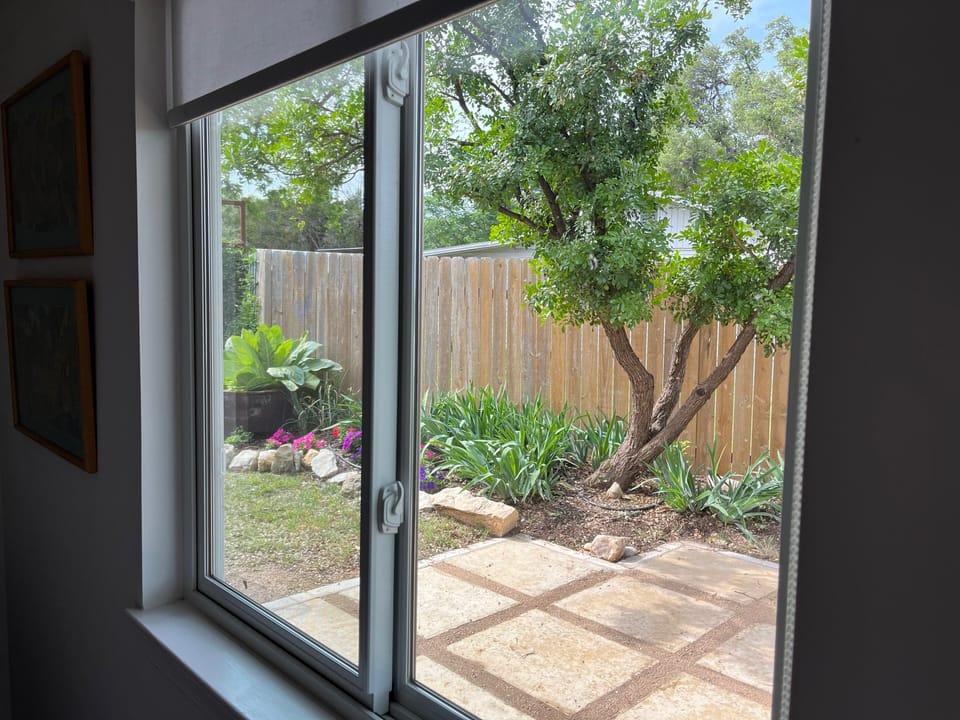 View of the lovely private patio.