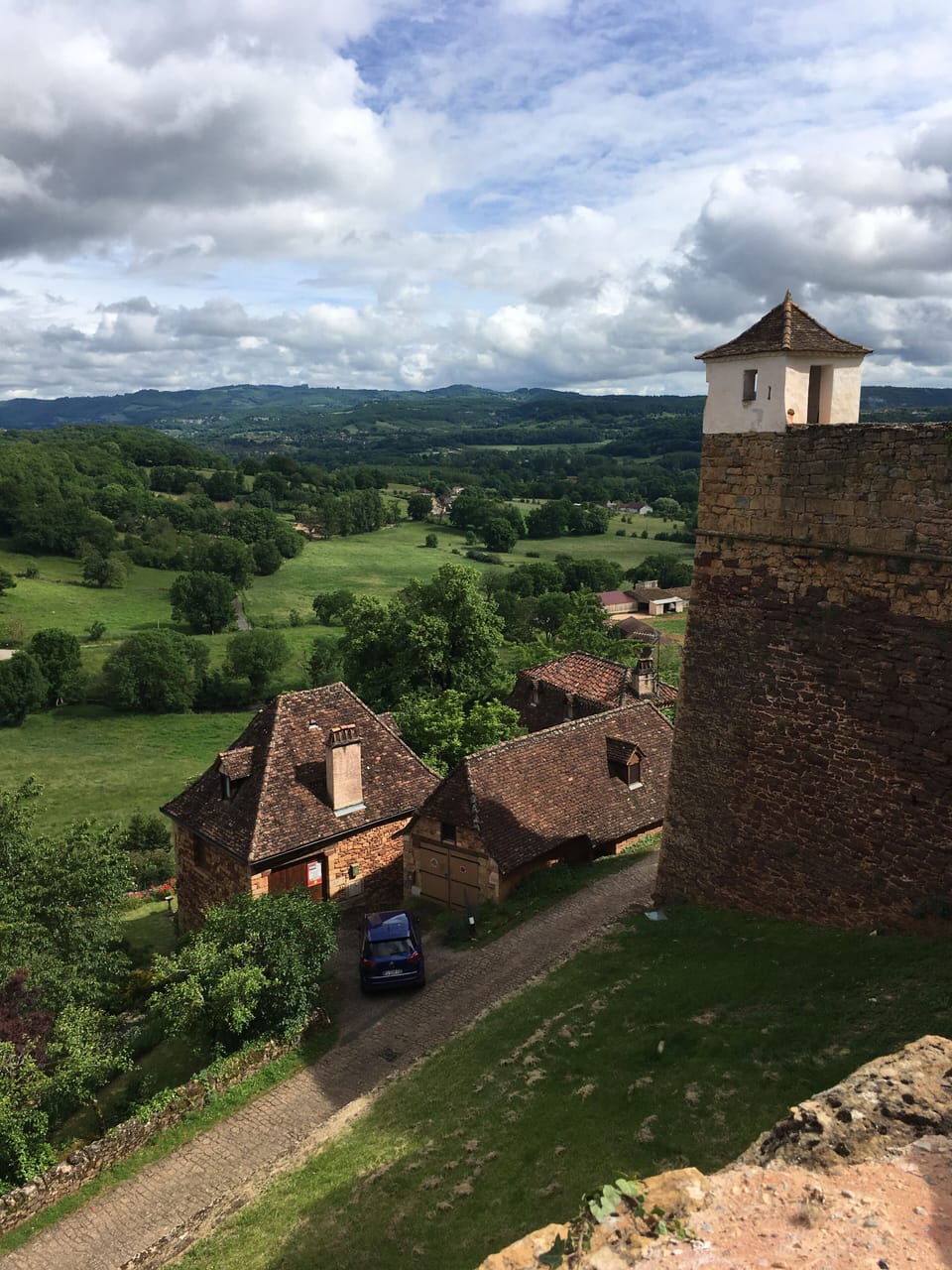 View from Château de Castelnau-Bretenoux ramparts