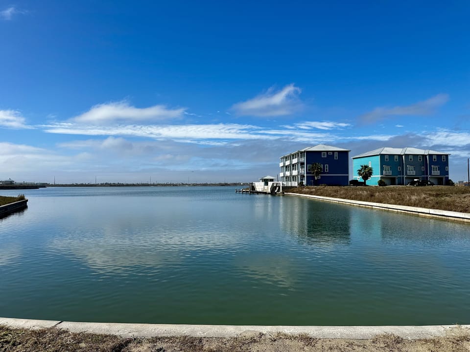 Canal in front of condo