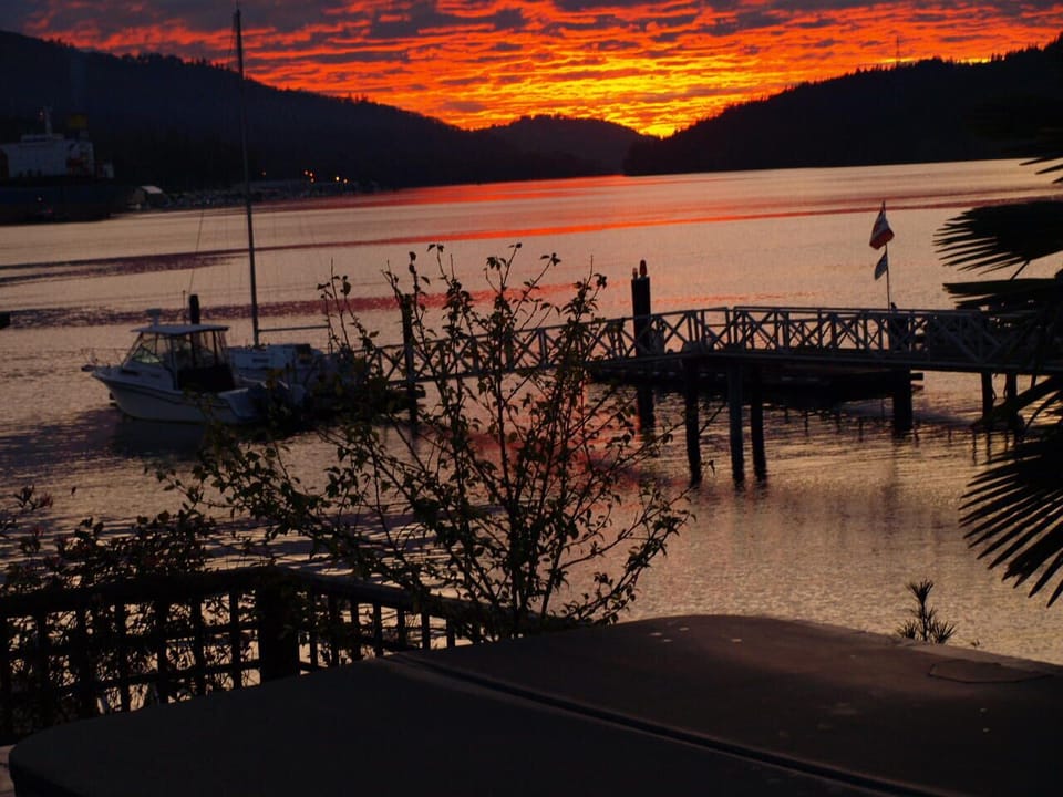 sunset views from the patio