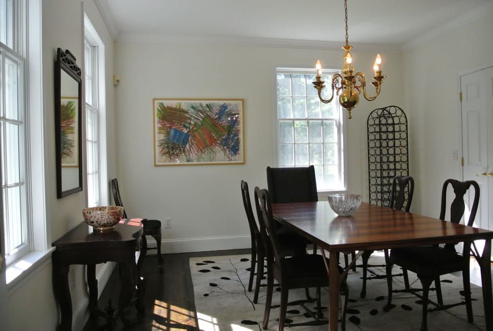 Dining room can seat 8 and expand to seat 12