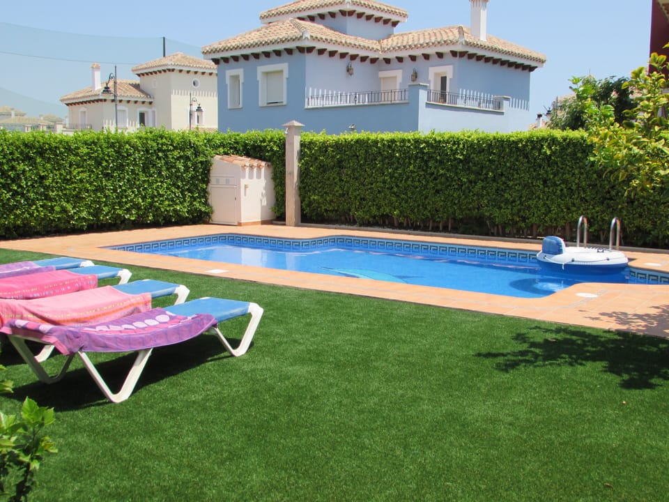 Private garden with sun all day. Six sun loungers and beach towels provided