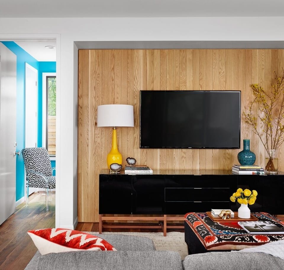 Second living area has a large flat screen TV