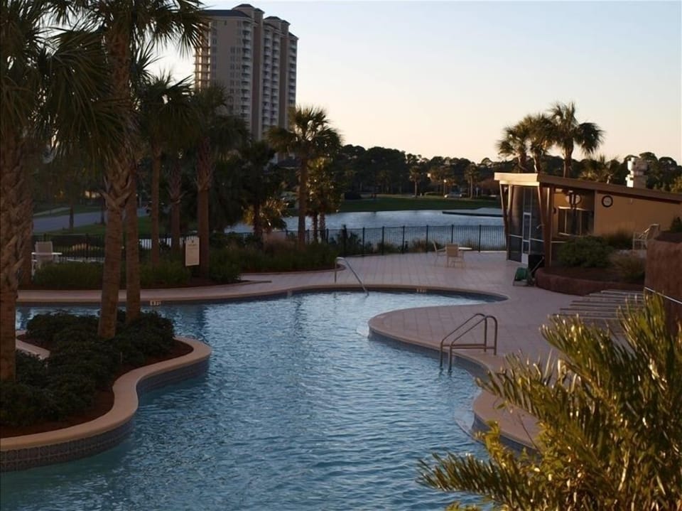 Private pool with sunset views.