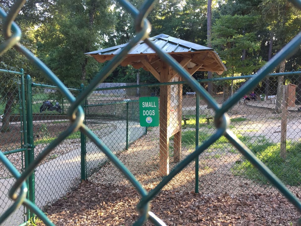Fairhope has a great dog park with separate sections for small and large dogs!
