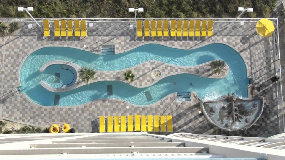 Arial view of lazy river