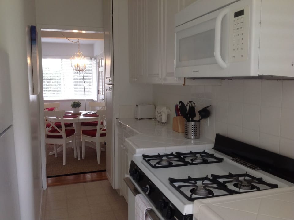Fully stocked galley kitchen
