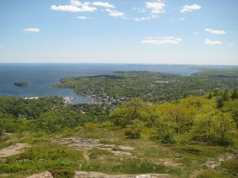Hike or drive up Mt. Battie for this view of Camden Harbor and Penobscot Bay