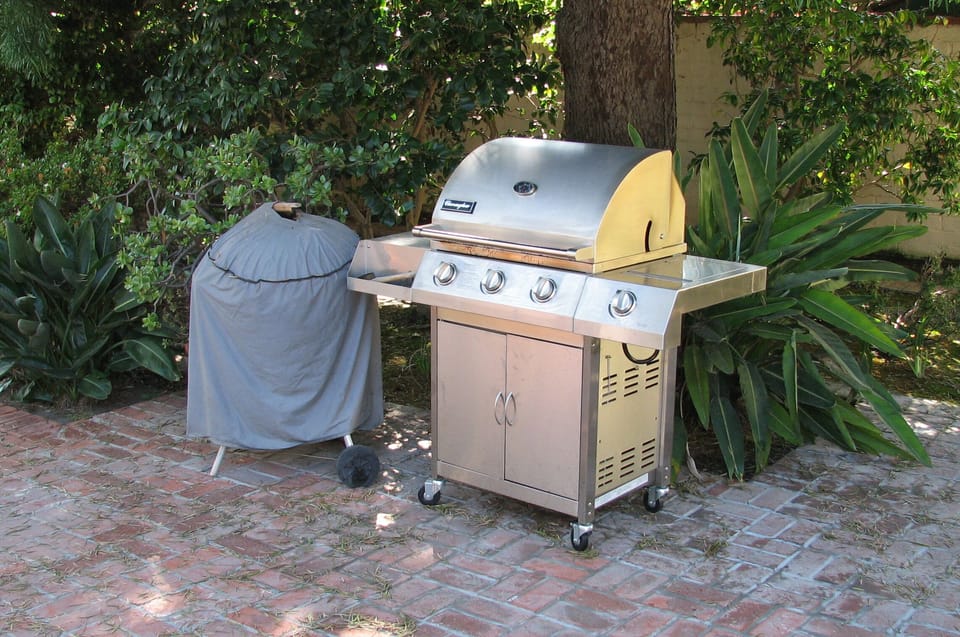 Barbecue Grills on back patio