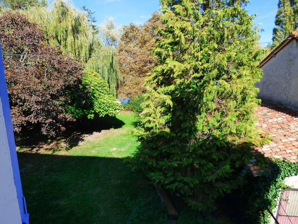 View of the rear garden and river from a first floor bedroom