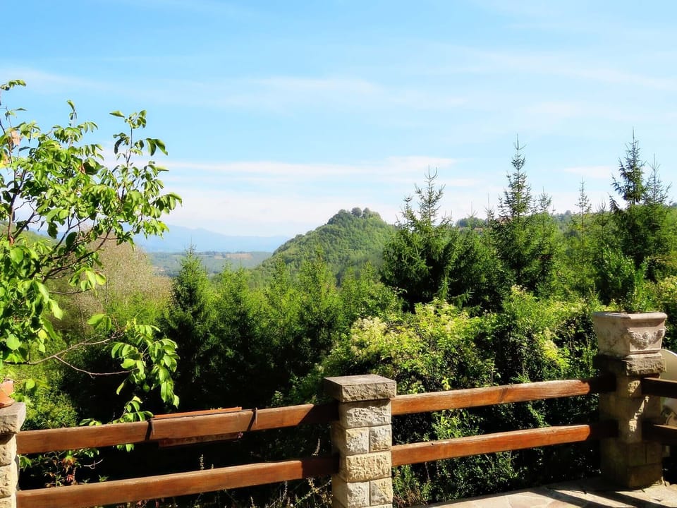 View of Caprese Michelangelo from the terrace.